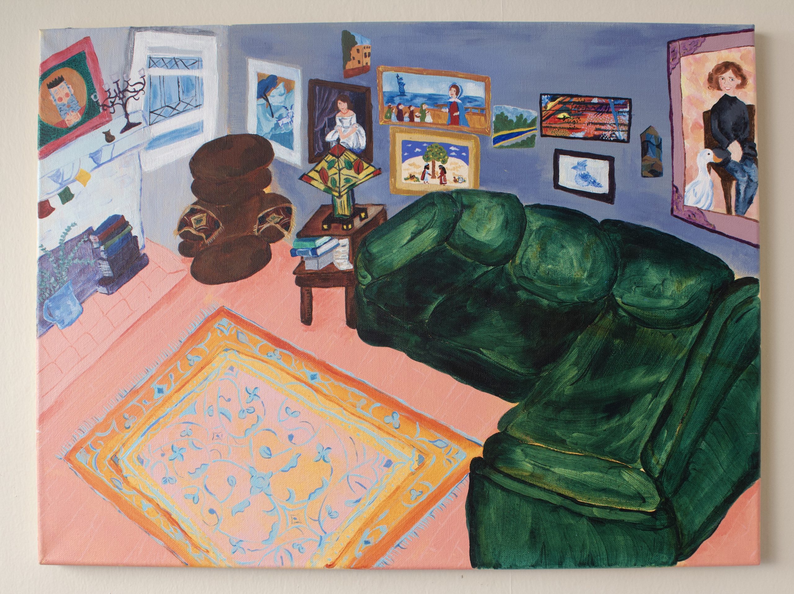 Painting study of Zoe’s Grandparents living room