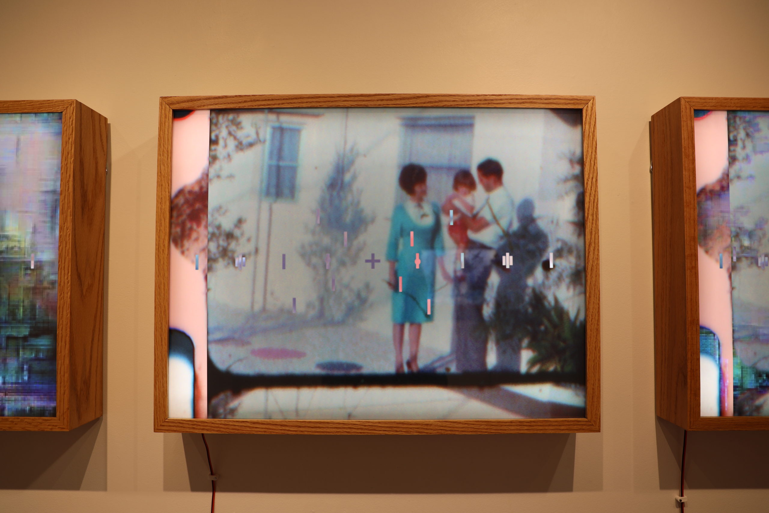 reverse-lit Kodak film installed in custom made wooden lightbox
