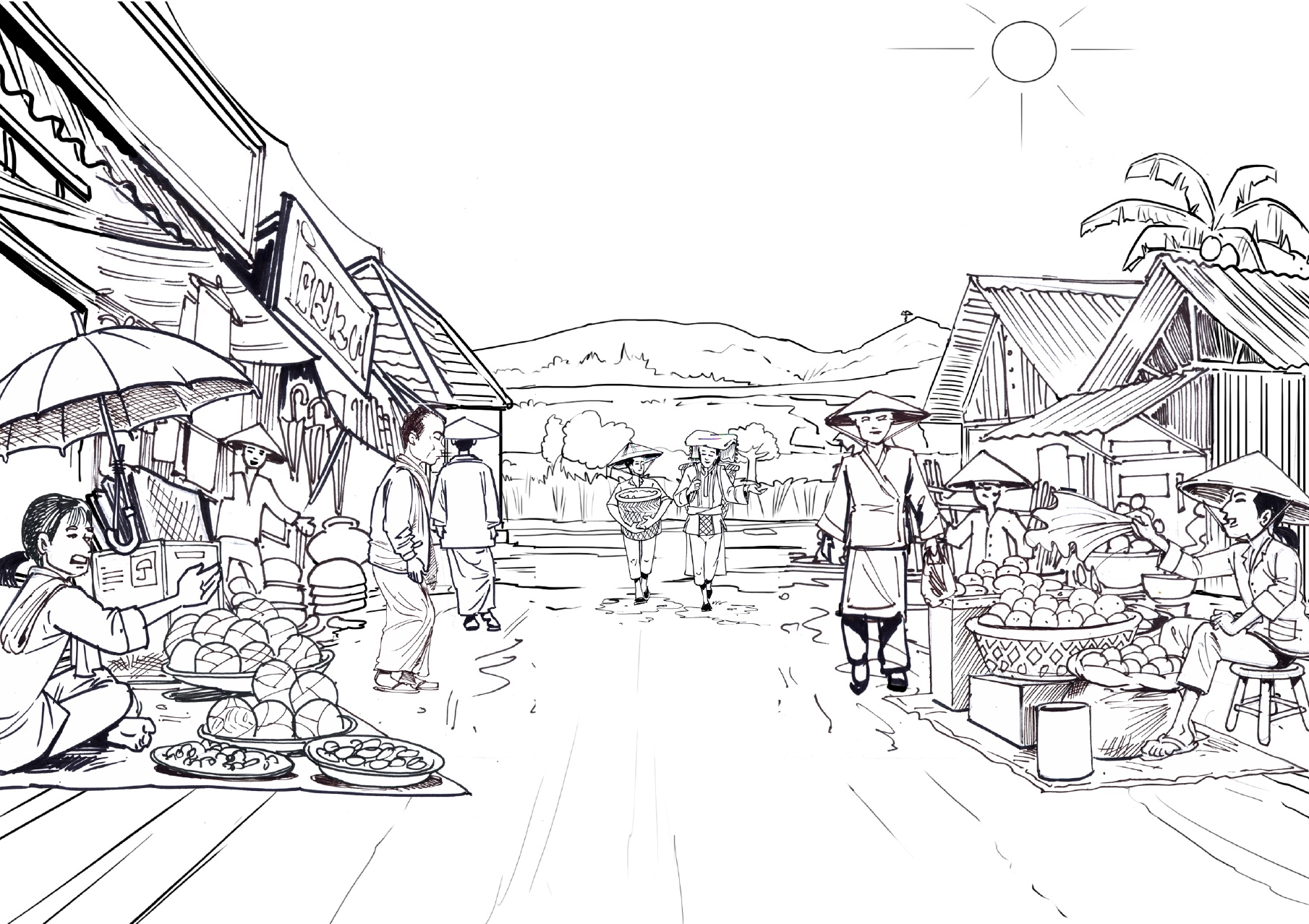 Animated scene still from Caged Swans