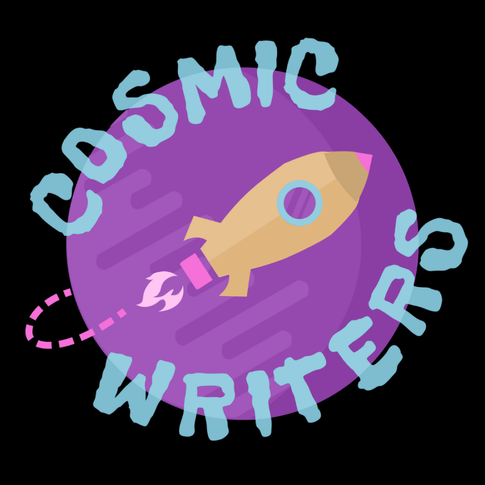 Logo for cosmic writers.