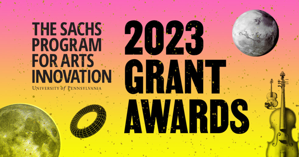 The Sachs Program logo and the text "2023 Grant Awards" against a pink, orange, and yellow background.