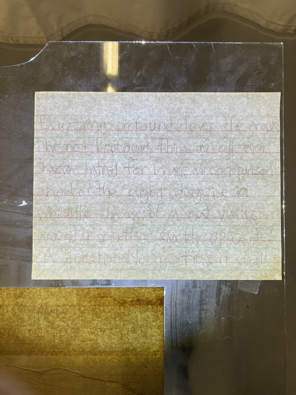 Note on glass