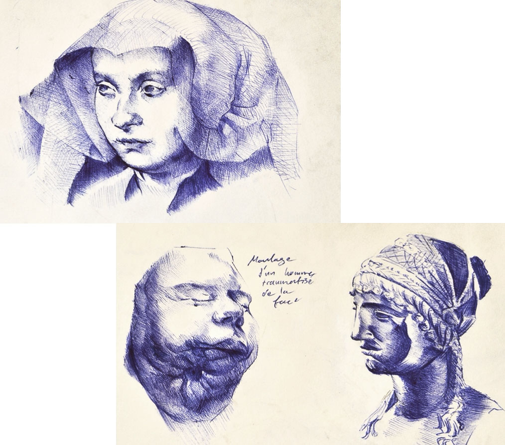 Portrait sketches.
