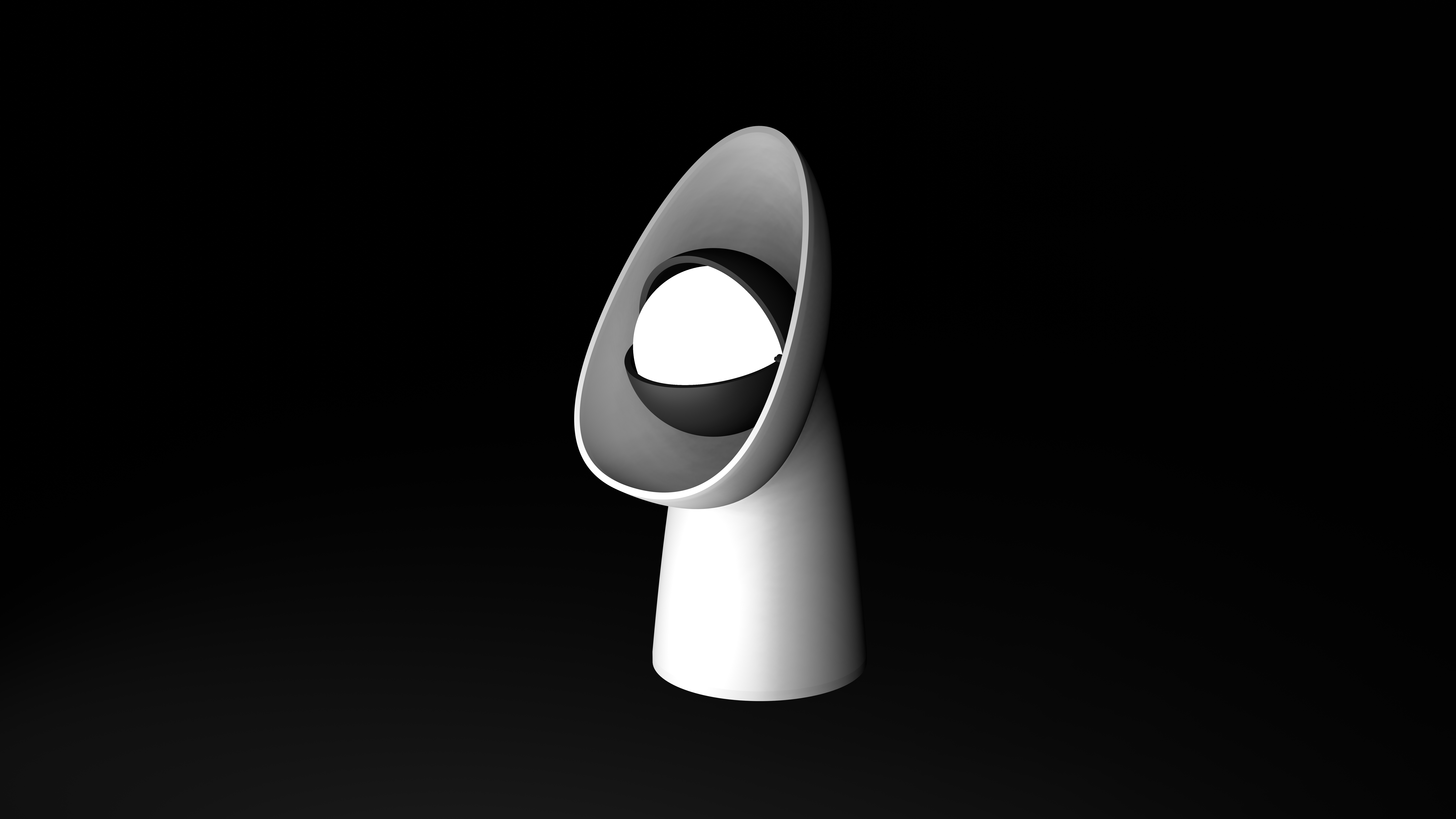 3D rendering of a desk lamp.